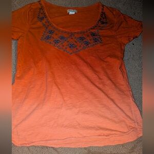 Lucky Brand WOMENS XL BOHEMIAN EMBROIDERED TOP SHIRT BLOUSE SPRING